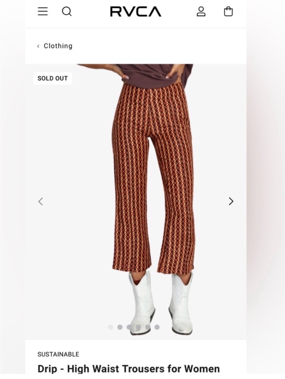 RVCV Drip High Waisted Pants size 28 - Picture 2 of 7